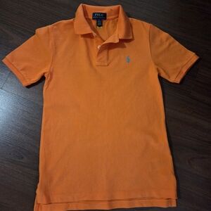 Ralph Lauren Boys Polo Short Sleeve Mesh Shirt with light Blue Logo